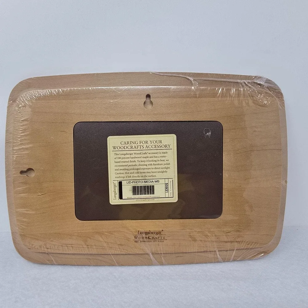 Longaberger WoodCrafts Hardwood Maple Photo Media Basket Lid Only No. 50931 Wood